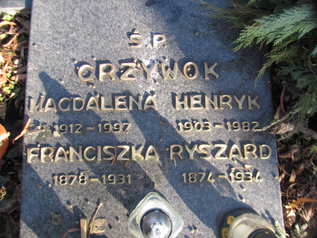 Magdalena Grzywok 1912 Zabrze Pawłów - Grobonet - Wyszukiwarka osób pochowanych