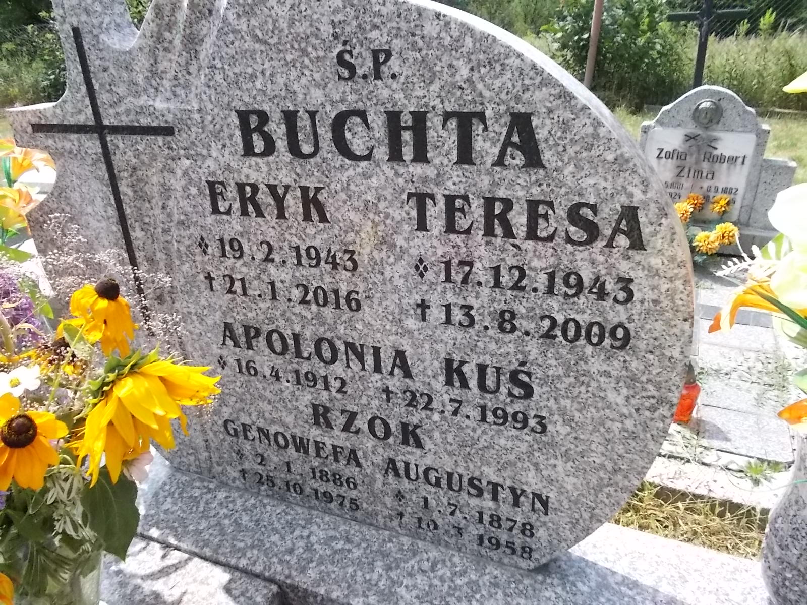 Teresa Buchta 1943 Zabrze Pawłów - Grobonet - Wyszukiwarka osób pochowanych