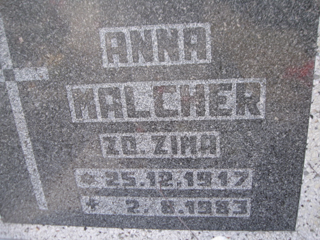 Anna Malcher 1917 Zabrze Pawłów - Grobonet - Wyszukiwarka osób pochowanych