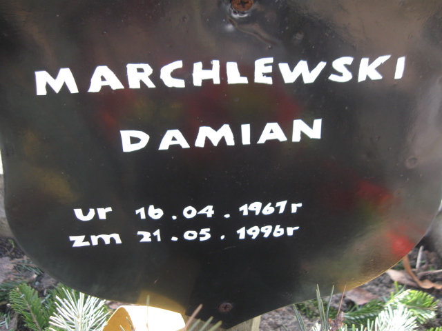 Damian Marchlewski 1967 Zabrze Pawłów - Grobonet - Wyszukiwarka osób pochowanych
