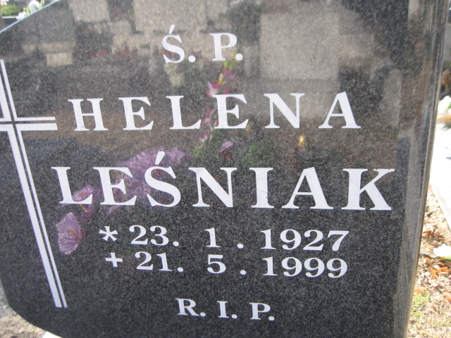 Helena Leśniak 1927 Zabrze Pawłów - Grobonet - Wyszukiwarka osób pochowanych