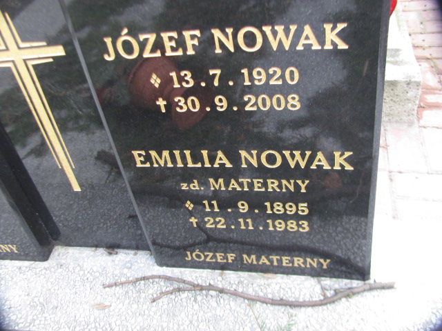 Józef Nowak 1920 Zabrze Pawłów - Grobonet - Wyszukiwarka osób pochowanych
