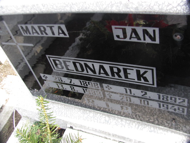 Jan Bednarek 1892 Zabrze Pawłów - Grobonet - Wyszukiwarka osób pochowanych